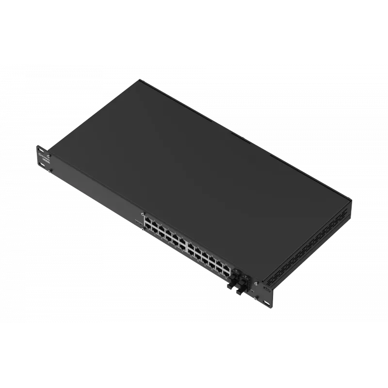 Valdomas Ethernet komutatorius TELTONIKA SWM281 — 24 RJ45 prievadai, 4 SFP lizdai