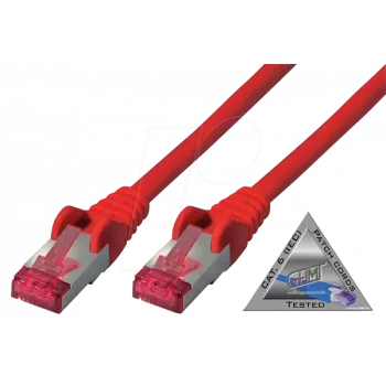 Tinklo laidas ShiverPeaks BS75711-A1.5R Raudonas 1,5 m Cat6a S/FTP