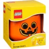Dėžė daiktams Room Copenhagen LEGO Storage Head Pumpkin didelė oranžinė/juoda