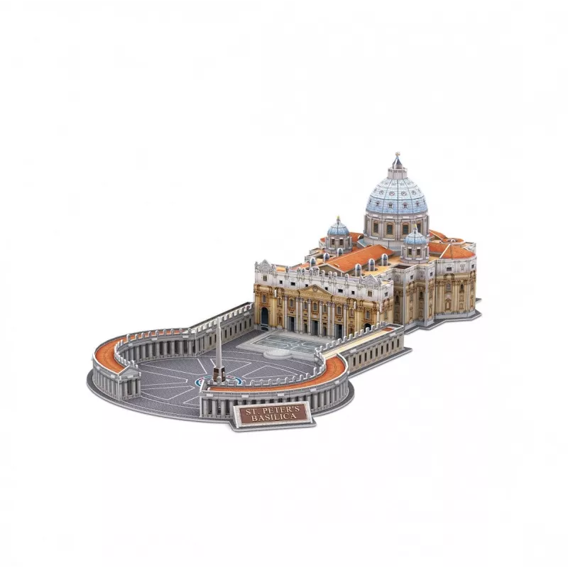 3D dėlionė Cubicfun Šv. Petro bazilika modelis 306-DS0997H, kartoninės detalės, surinktas mastelio modelis