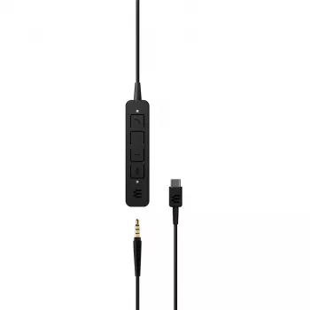 Ausinės EPOS ADAPT 165 USB-C II laidinės, lankeliu, biurui/skambučių centrui, USB Type-C, juodos