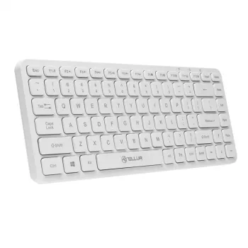 Belaidė klaviatūra Tellur TLL491241 Mini White – kompaktiškas sprendimas tvarkingam darbalaukiui