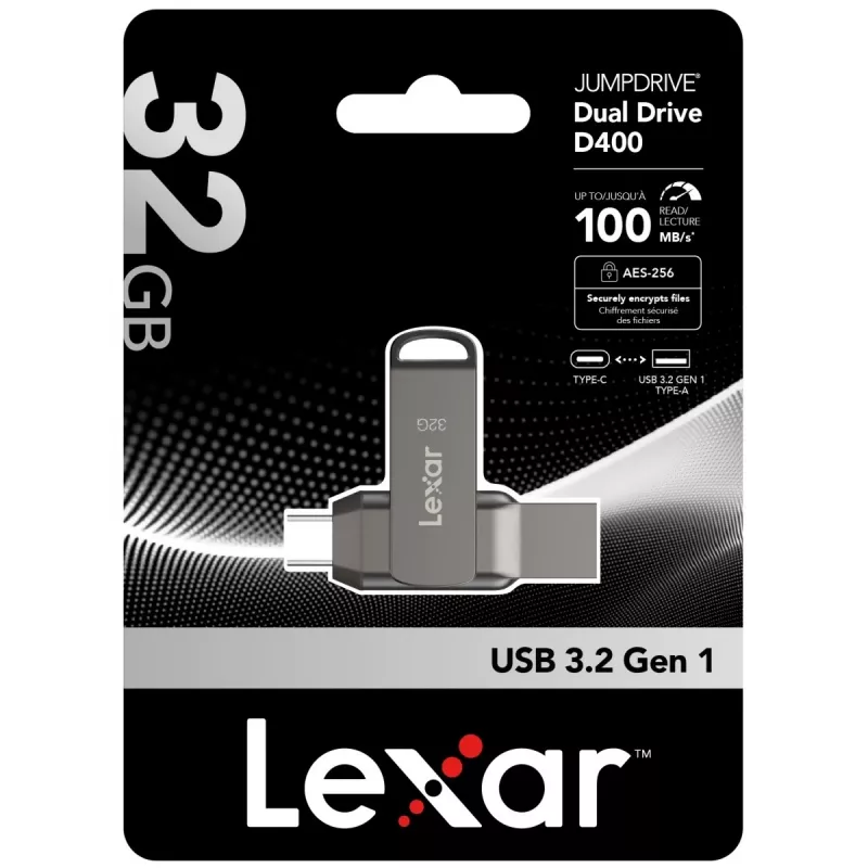 Lexar Dual Drive D400 32GB USB-C/A 3.1 100MB/s