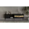 Spintelė televizoriui cama meble INSERTO 3D1W 190x40x62 cm juoda su LED