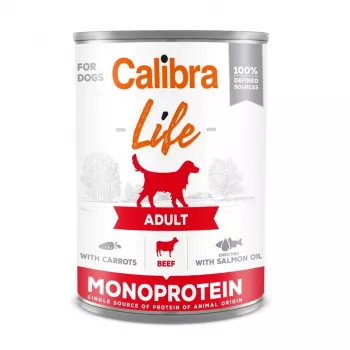 CALIBRA Adult Beef with carrots - šlapias šunų ėdalas - 400g