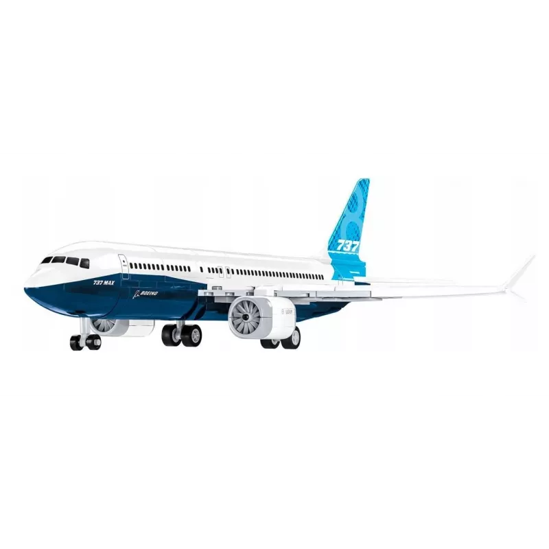 Konstruktorius Cobi Boeing 737-8 – 340 detalių, rekomenduojamas amžius 7+, mėlynas ir baltas