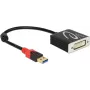 Delock USB 3.0 (A tipo) – DVI jungties adapteris, 0,2 m, juodas