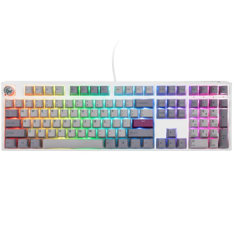 Klaviatūra Ducky One 3 žaidimams USB QWERTY JAV anglų pilka