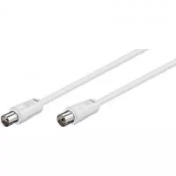Wentronic Goobay anteninis jungiamasis kabelis, baltas, 0,5 m – IEC/koaksialinis kištukas IEC/koaksialinė rozetė (50910)