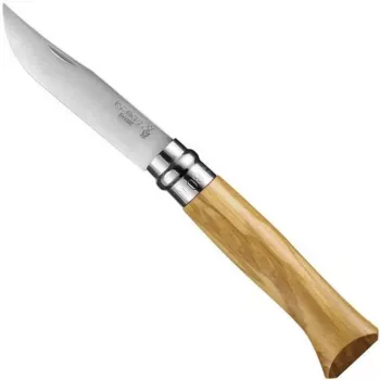 Sulankstomas kišeninis peilis Opinel No. 08 su alyvmedžio rankena, nerūdijančio plieno geležte, modelis 002020