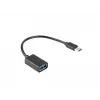 USB kabelis Lanberg AD-OTG-UC-01 0,15 m USB 2.0 USB A USB C juodas