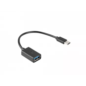 USB kabelis Lanberg AD-OTG-UC-01 0,15 m USB 2.0 USB A USB C juodas