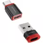 Sąsajų adapteris 4smarts 541615 — USB Type-A (šeimininkas) į USB Type-C (išvestis), juodas, tiesus kištukas–lizdas, 2 vnt. pakuotė