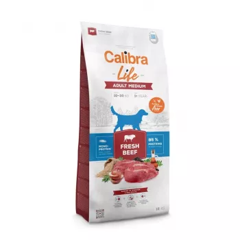 Sausas šunų ėdalas Calibra Life Adult Medium Fresh Beef 12 kg