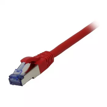 Pataisos kabelis RJ45 CAT6A 500MHz 0,25m raudonas S-STP (S/FTP) AWG26 LSZH Synergy 21
