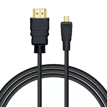 Savio CL-40/M HDMI (M) - micro HDMI (M) laidas su Ethernet, 2m, Juoda