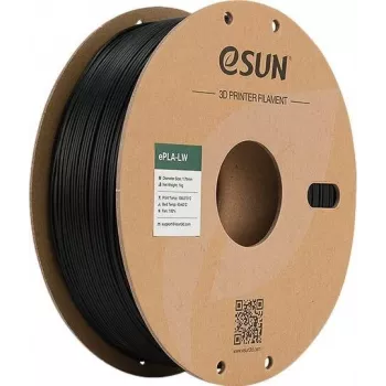 3D spausdinimo gija PLA LW 1,75 mm juoda 1 kg ESUN (PLA-LW175B1P1)