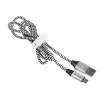 USB laidas Tracer TRAKBK46928 1 m USB A – Micro-USB B juodas sidabrinis