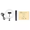 Tripod stovas su 20 cm LED žiedu Puluz PKT3073B vlogams