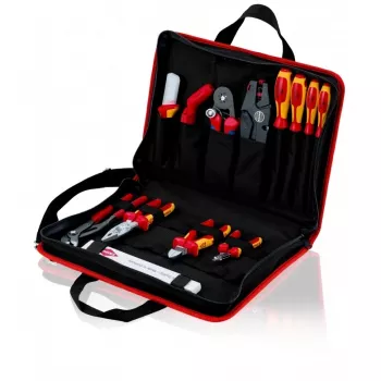Knipex Tool Bag compact Electric juoda/raudona poliesteris 8 kišenės 410×290×60 mm (00 21 11)