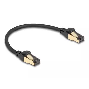DeLOCK RJ45 Cat.6A S/FTP jungiamasis kabelis 0,3 m juodas