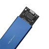 Qoltec 51832 išorinis M.2 SATA SSD disko dėklas, USB 3.0, iki 2 TB, mėlynas