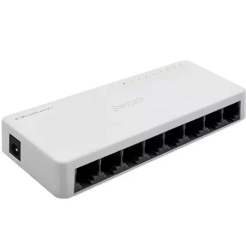 Tinklo jungiklis QOLTEC 52246 – 8 x RJ45 prievadai, 100 Mbps