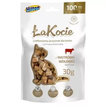 Liofilizuoti jautienos kepenėlių skanėstai katėms Hilton Treats 30 g