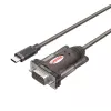 Unitek Y-1105K adapteris iš USB-C į RS-232, 1,5 m, juodas