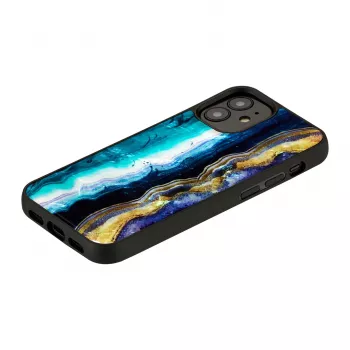 Apsauginis dėklas iKins Apple iPhone 12 mini — purpurinis agato raštas