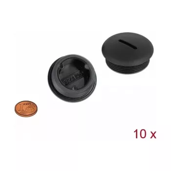 Kištukinis dangtelis DeLOCK 60233 juodas nailoninis M32 x 1,5