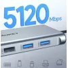 USB-C stotelė Aukey CB-C89 10-in-1 su RJ45 1000Mbps, HDMI 4K, keliais prievadais