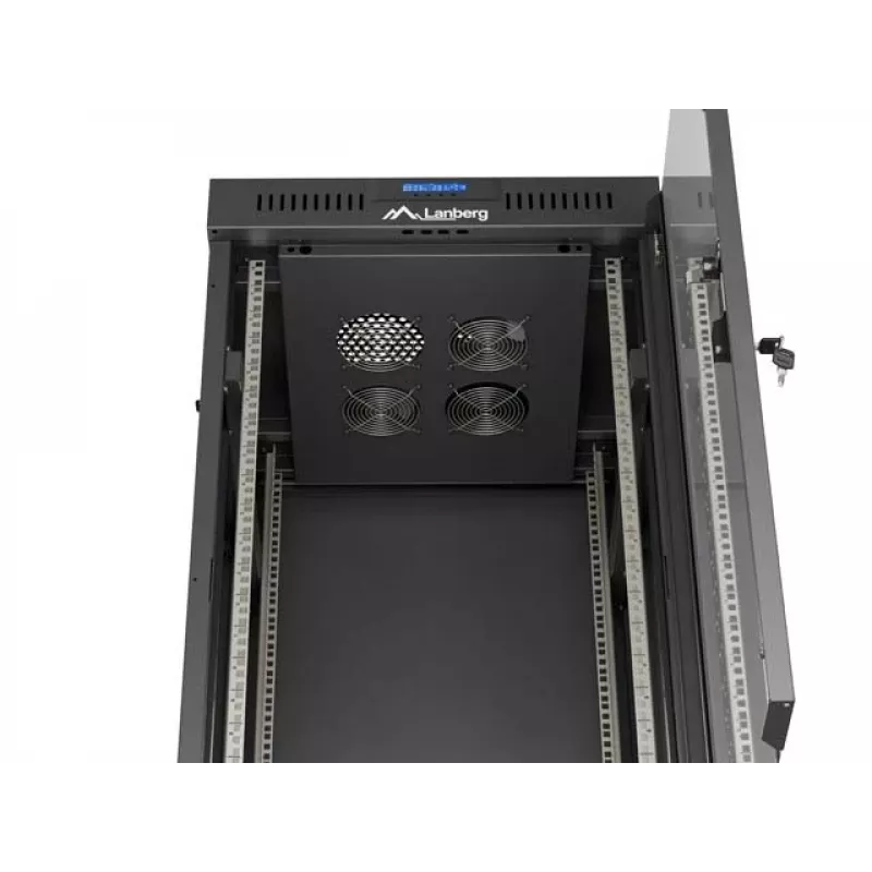 Stovimas serverio spintos rėmas LANBERG FF01-6624-12BL 24U 19 colių 600×600 mm, IP20, 1200 kg, juodas