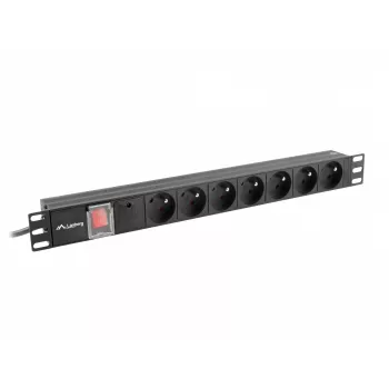 LANBERG PDU-07E-0200-IEC-BK PDU 1U 10A 7 lizdai French 2m Juoda