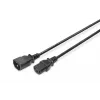 Digitus ASSMANN maitinimo prailginimo laidas - IEC 60320 C14 į IEC 60320 C13 - 250 V AC - 1,2 m - liejinis - juodas (AK-440201-012-S)