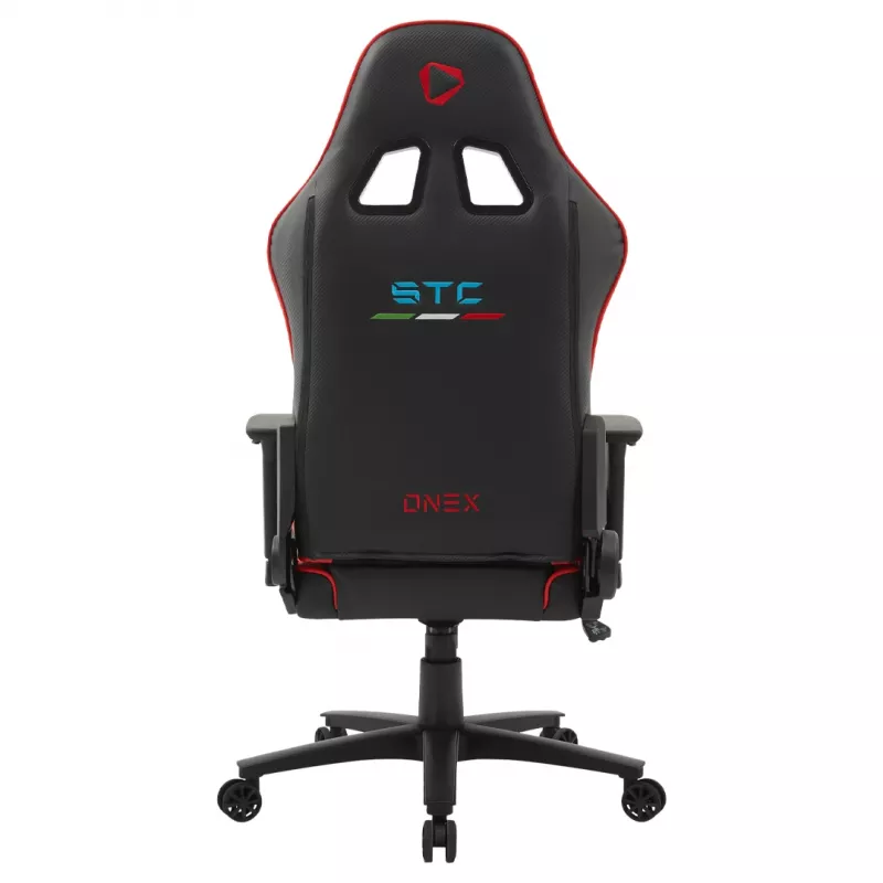 ONEX STC Alcantara L Series biuro/kėdė kompiuterinė, sėdynė su paminkštinimu, atlošas su paminkštinimu, juoda/raudona