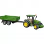 Traktoriaus modelis BRUDER John Deere 5115 M su savivarčio priekaba