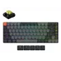 Mechaninė klaviatūra Keychron K3X-B4 — 75% žemo profilio, laidinis ir Bluetooth 5.2, USB-C, RGB foninis apšvietimas, pilka, baterija iki 124 h