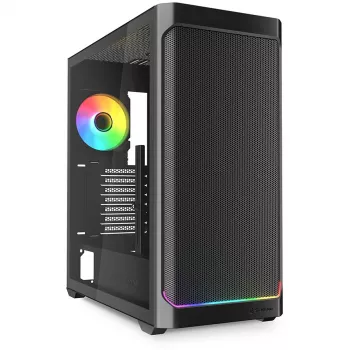 PC korpusas Sharkoon AK4W RGB Strip Midi Tower juodas