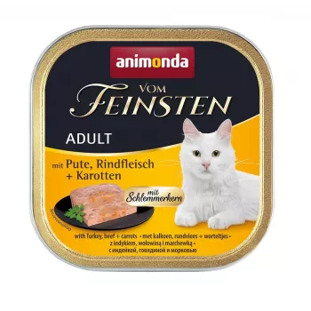ANIMONDA Vom Feinsten Adult Turkey, beef and carrots - šlapias kačių ėdalas - 100g