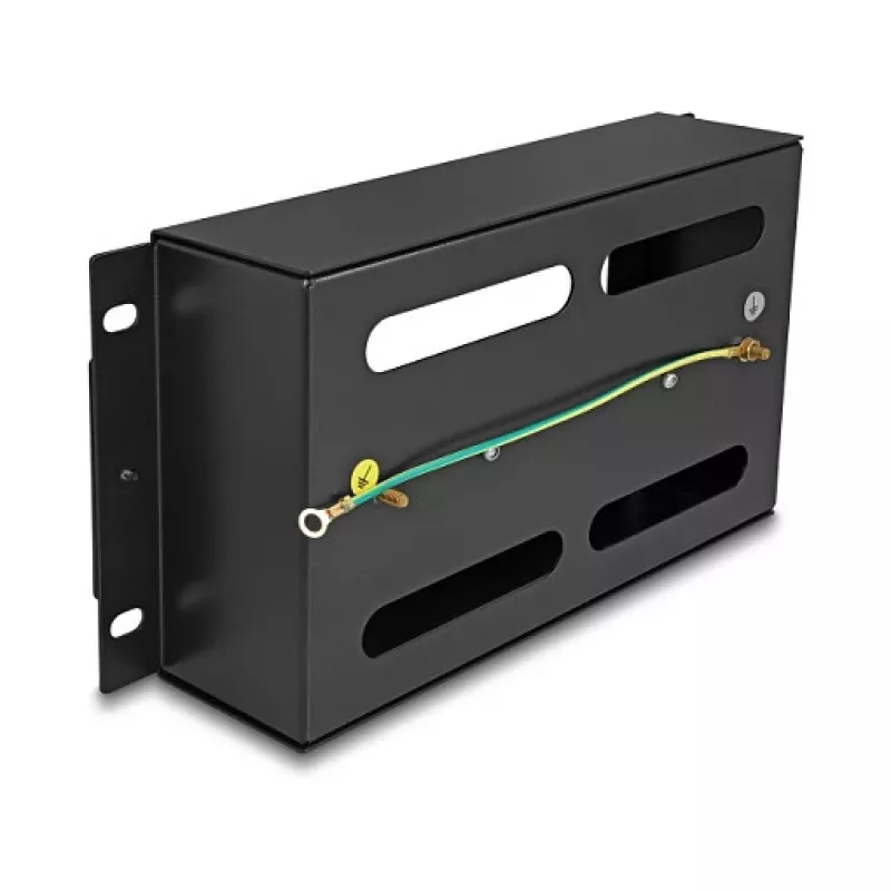 Rack aksesuaras DELOCK 67320 – metalinis uždengimo strypas, juodas, 1 vnt.