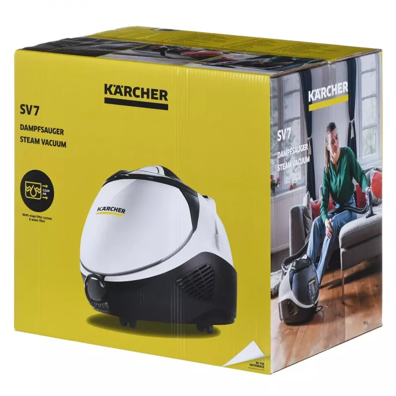 Kärcher SV 7 cilindrinis garinis valytuvas, 0.5 l, juoda, pilka, balta