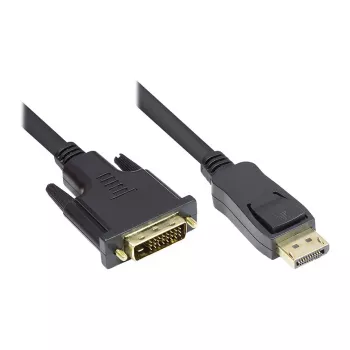Good Connections jungiamasis kabelis DisplayPort į DVI-D 24+1 - 24K auksu dengti kontaktai - OFC - juodas - 1m