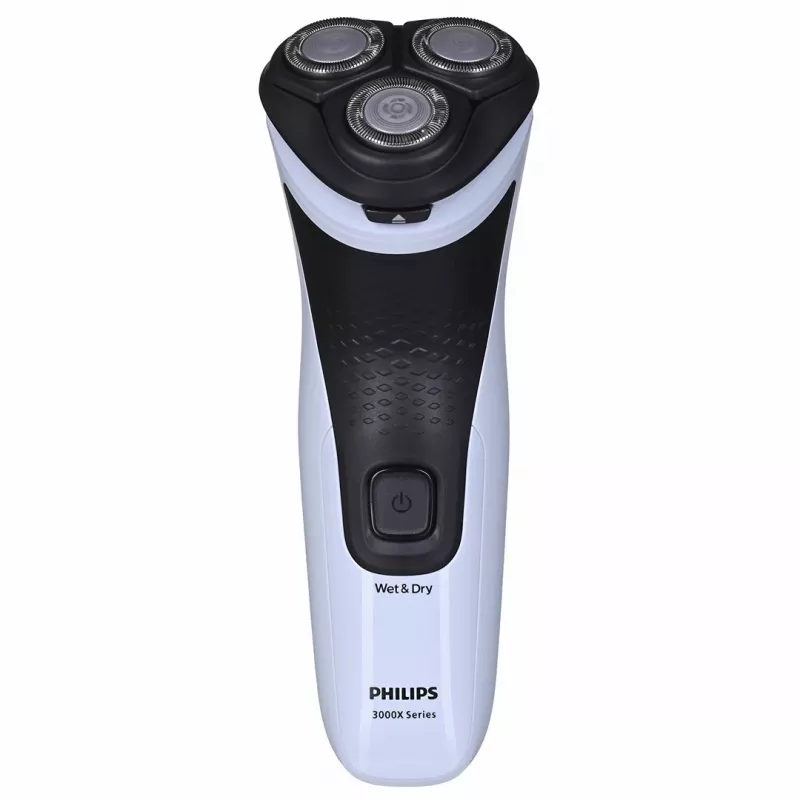 Elektrinis rotacinis skustuvas Philips 3000X Series X3003/00 — 3 galvutės, šlapias ir sausas skutimas, NiMH baterija, 40 min veikimo laikas