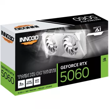 Vaizdo plokštė Inno3D GeForce RTX 5060 Twin X2 OC — 8 GB GDDR7, 128 bit, PCIe 5.0, 2280 MHz