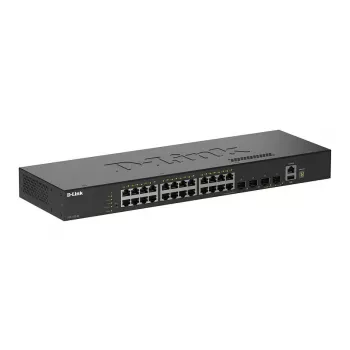 D-Link 28 prievadų Gigabit sukraunamas valdomas jungiklis su 4 x 10G SFP+ prievadais