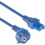 ACT Powercord tinklo laidas CEE 7/7 kištukas (kampuotas) - C15 mėlynas 2 m