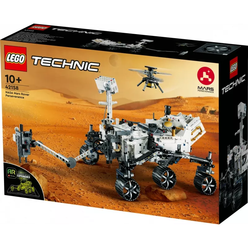 LEGO Technic NASA Mars Rover Perseverance Kosmoso Rinkinys su AR programėlės patirtimi, Mokslinių atradimų rinkinys, Mokykitės apie transporto priemonių inžineriją, Konstrukcinis žaislas