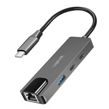 USB 3.2 Gen1 3 prievadų šakotuvas su 2.5G eterneto prievadu