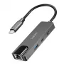 USB 3.2 Gen1 3 prievadų šakotuvas su 2.5G eterneto prievadu